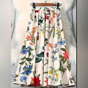 Arrived Today Colorful Floral Print Maxi Skirt